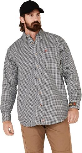 Ariat Male FR Gauge Work Shirt White Multi X-Large in Saudi Arabia