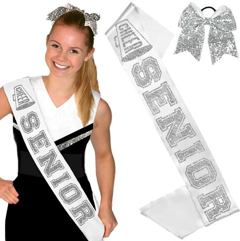 Senior Sash Cheer 2025 - Senior Cheerleading Sashes - Cheer Squad, Dance Team Senior Night Gifts in Saudi Arabia