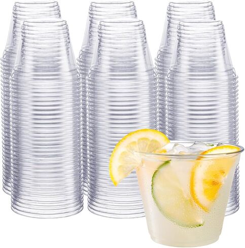 Comfy Package [9 oz. - 100 Pack PET Plastic Cups - Clear in Saudi Arabia