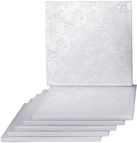 12 inch White Square Sturdy Cake Board Drums for Displaying Cakes, 1/2 inch Thick, (1-Pack) in Saudi Arabia