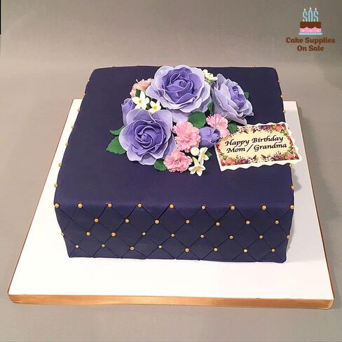 12 inch White Square Sturdy Cake Board Drums for Displaying Cakes, 1/2 inch Thick, (1-Pack) in Saudi Arabia