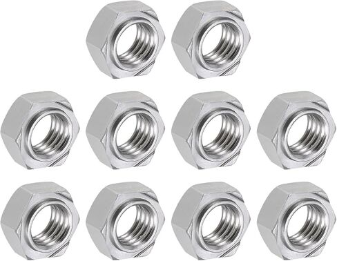 Hex Weld Nuts Steel (1/4-20 Thread Size) 4Pcs, Carbon Steel Hexagonal Nuts - for Machinery Industry, Home Furniture Repair in Kuwait