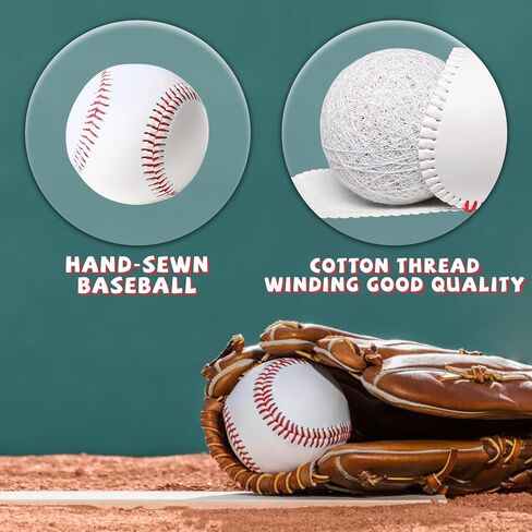 Bucket of Baseballs - Standard Size Adult Training Balls for Pitching, Hitting, Fielding - Unmarked & Leather Covered Practice Baseballs - Perfect for Youth Baseball in Saudi Arabia