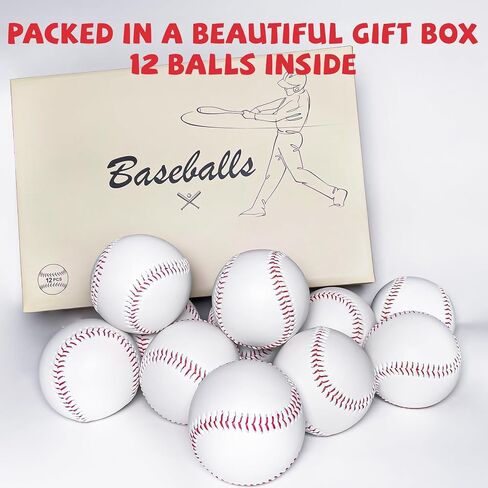 Bucket of Baseballs - Standard Size Adult Training Balls for Pitching, Hitting, Fielding - Unmarked & Leather Covered Practice Baseballs - Perfect for Youth Baseball in Saudi Arabia