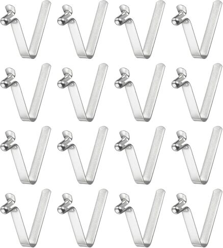 HARFINGTON 16pcs Single Button Kayak Paddle Snap Spring Clip 4x6.5x26mm 65Mn Spring Steel V-Shaped Hollow Lift Telescopic Locking Tube Pole Clips for Tent Umbrella Camping in Saudi Arabia