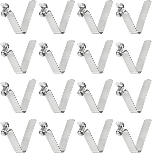 HARFINGTON 16pcs Single Button Kayak Paddle Snap Spring Clip 4x6.5x26mm 65Mn Spring Steel V-Shaped Hollow Lift Telescopic Locking Tube Pole Clips for Tent Umbrella Camping in Saudi Arabia