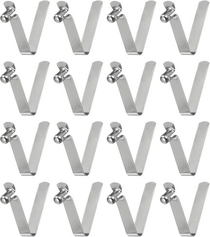 HARFINGTON 16pcs Single Button Kayak Paddle Snap Spring Clip 4x6.5x26mm 65Mn Spring Steel V-Shaped Hollow Lift Telescopic Locking Tube Pole Clips for Tent Umbrella Camping in Saudi Arabia
