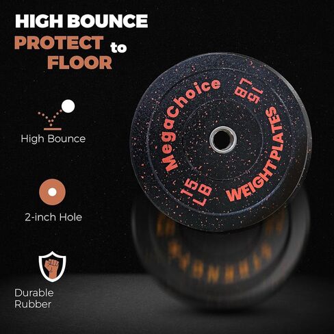 Rubber Bumper Plates 2 In,Weight Plates With Steel Hub for Home Gym,Single,Pair or Set(2x10 Lb,2x15 Lb,2x25 Lb,2x35 Lb,2x45 Lb) in Saudi Arabia