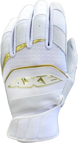 قفازات الضرب من Axe Pro-Fit باللون الأبيض/الذهبي من الجلد Cabretta للكبار مقاس XL in Kuwait