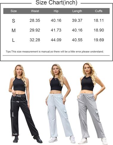 بنطال رياضي للسيدات من SILKWORLD مع جيوب، بنطال رياضي كاجوال للركض لخريف وشتاء in Kuwait