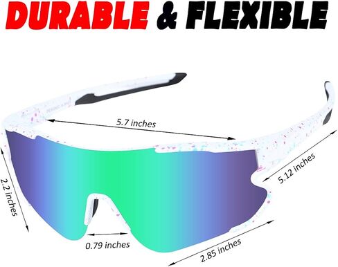 Polarized Sports Sunglasses for Men Women Lightweight Softball Baseball Pickleball Cycling Glasses UV Protection in Saudi Arabia