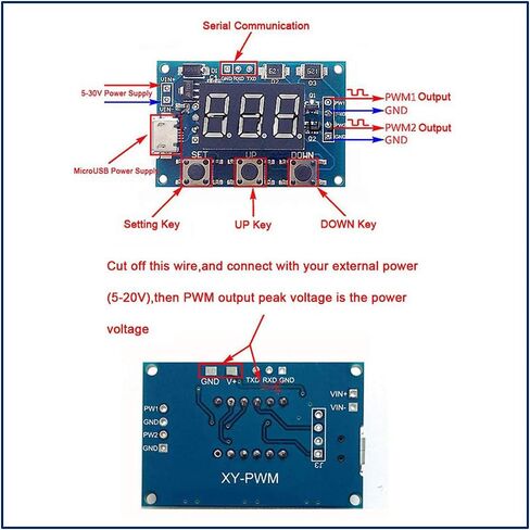 1 قطعة الرقمية 2 قناة PWM مربع موجة نبض إشارة مولد قابل للتعديل PWM نبض تردد 1 هرتز-150 كيلو هرتز LED العرض in Kuwait