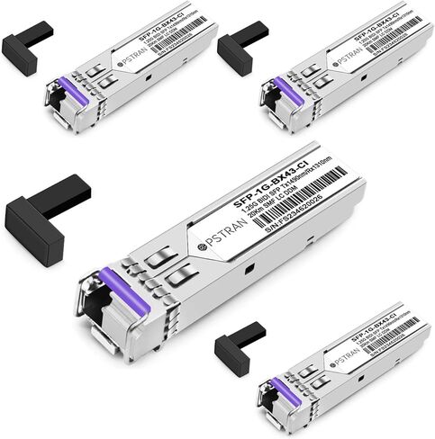 وحدة الإرسال والاستقبال الضوئية 1000BASE-BX BiDi SFP المتوافقة مع Cisco GLC-BX-20U 1310nm-TX/1550nm-RX 20km DOM Simplex LC SMF in Kuwait