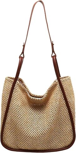 Women's Woven Bag, Beach Bags for Women, Straw Purses for Women, Woven Tote Bag for Women, Straw Purse, Beach Purse in Saudi Arabia