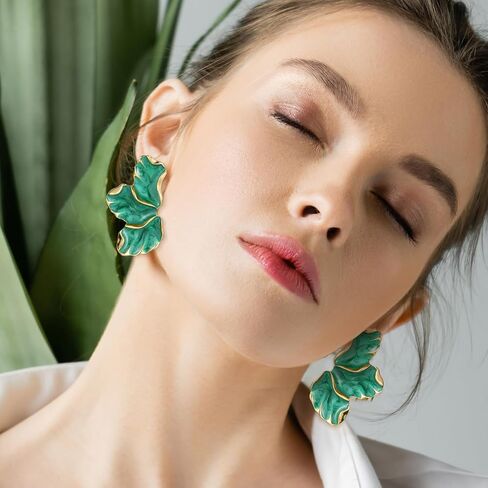 8 Pairs Vintage Flower Earrings Studs Exaggerated Oversized Large Chunky Daisy Flower Earrings Elegant Floral Statement Earrings for Women Girls Jewelry Gifts, 8 Colors in Saudi Arabia