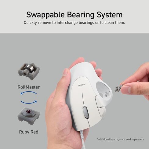 ELECOM تصميم مريح مريح كرة التتبع IST بلوتوث 5.3، تتبع سلس مع محمل كرة روبي، كرة 36 ​​مم، تحكم بالإبهام، متوافقة مع أنظمة التشغيل Windows، وأجهزة الكمبيوتر الشخصية، وMac، وiPadOS، وAndroid باللون الأبيض (M-IT10BRWH) in Kuwait