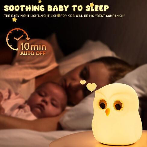 Bunny Night Light for Kids,7 Color RGB Gradient Cute Night Light Child Companion Rechargeable Bunny Night Light,Cute Silicone Baby Lamp,Sleep Reassurance Lamps Can be Used for Breastfeeding in Saudi Arabia