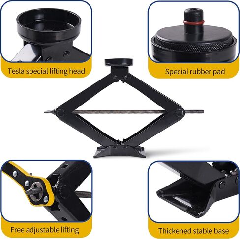 Scissor Jack, Car Jack Kit, Maximum Lift 3 Ton (6600 lbs) (Includes Labor Saving Wrench and Jack), Suitable for Cars, SUVs, Pickups, Universal Car Emergency Kit in Saudi Arabia