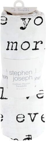 Stephen Joseph, Muslin Swaddle Blanket for Baby Girls and Boys, Newborn Receiving Blanket for Swaddling, 100% Cotton Baby Swaddle Wrap, Receiving Swaddle Wrap, 47 x 47 inches in Saudi Arabia