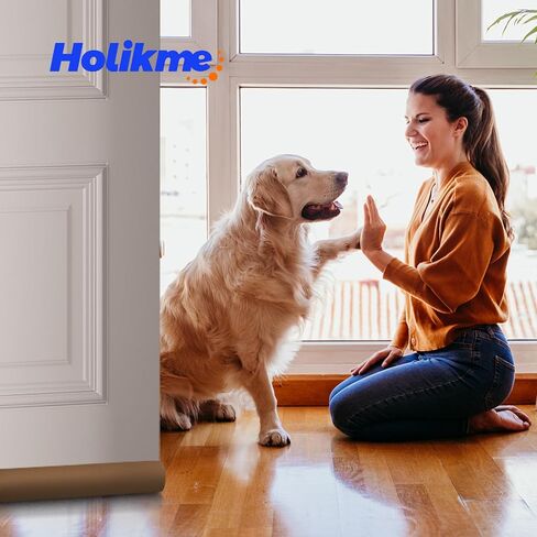 سدادة مسودة الباب من Holikme لتنظيف الجزء السفلي من الباب، تسد الفجوة مع إسفنجة سميكة مقاس 2 بوصة قابلة للتعديل لغلق مسودة الباب بعرض 36-1/2 بوصة، بني in Kuwait