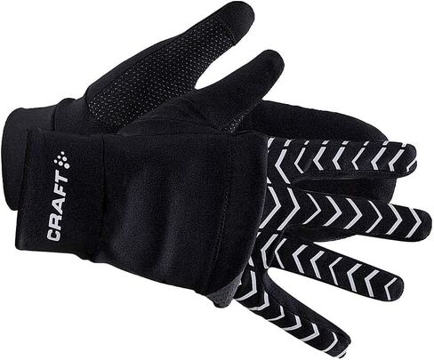 Craft Sportswear Unisex ADV Lumen Hybrid Glove | Reflective & Waterproof | 2-in-1 Mitten & Glove with Key Pocket | Perfect for Running & Cycling in Kuwait