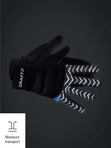 Craft Sportswear Unisex ADV Lumen Hybrid Glove | Reflective & Waterproof | 2-in-1 Mitten & Glove with Key Pocket | Perfect for Running & Cycling in Kuwait