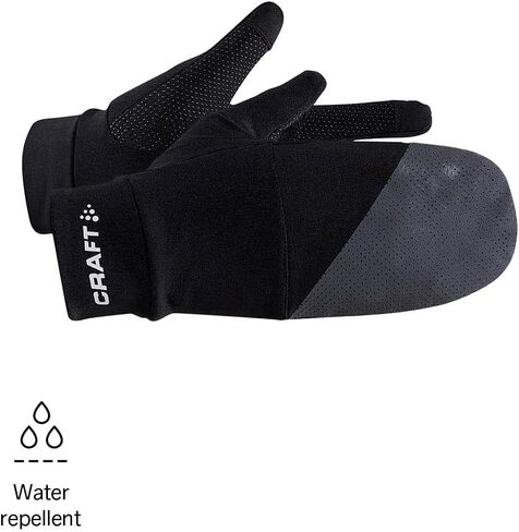 Craft Sportswear Unisex ADV Lumen Hybrid Glove | Reflective & Waterproof | 2-in-1 Mitten & Glove with Key Pocket | Perfect for Running & Cycling in Kuwait