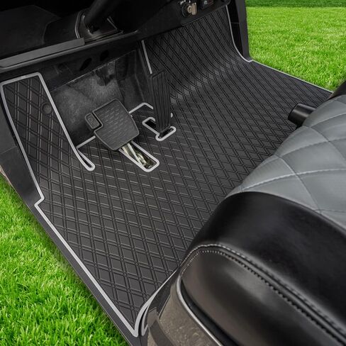 Xtreme Mats Golf Cart Floor Mat Compatible with Yamaha Drive2, Full Coverage Golf Cart Floor Liner Mat - Fits Yamaha Drive2 Models Only (2017-2023) & UMAX Rally 4x4 - Black with Blue Trim in Kuwait