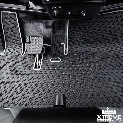 Xtreme Mats Golf Cart Floor Mat Compatible with Yamaha Drive2, Full Coverage Golf Cart Floor Liner Mat - Fits Yamaha Drive2 Models Only (2017-2023) & UMAX Rally 4x4 - Black with Blue Trim in Kuwait