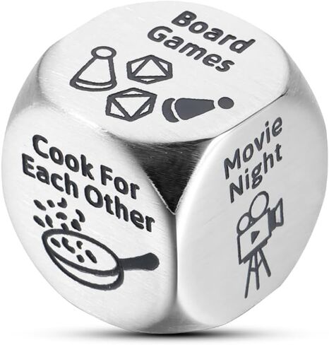 2PCS Funny Dices for Wife Her Him 11th Steel Anniversary for Couple Food Decider Dinner Dice Husband Wife Date Night Ideas Christmas Birthday Gifts for Boyfriend Girlfriend in Saudi Arabia