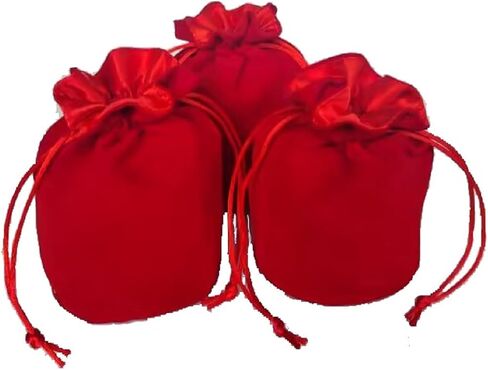 Drawstring Dice Bag Chess bag small pouch hold chess pieces velvet Fabric Dice Pouch cosplay coin pouch Velvet Jewelry Bag Red/Grey/Black in Saudi Arabia