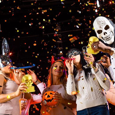3 Pack Halloween Skull Sculpture Trophies with Mark Pen Halloween Costume Resin Skull Trophy for Contest Awards Funny Halloween Party Prizes for Adults Party Supplies in Saudi Arabia