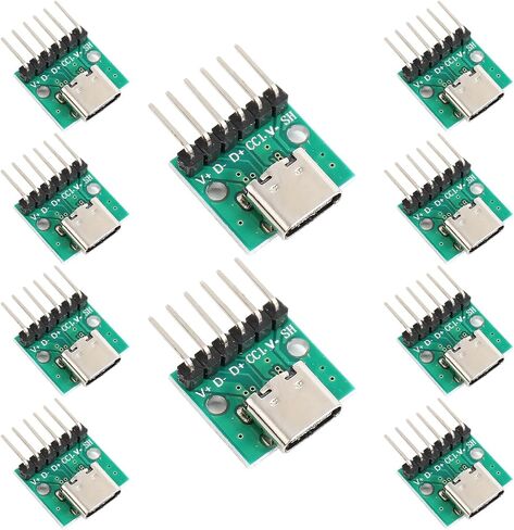 20 Pcs USB 3.1 Type C Connector Board DIY Serial Basic Breakout Female Connector USB Type C Breakout Board with PCB Converter Board for Data Line Wire Cable Transfer in Kuwait