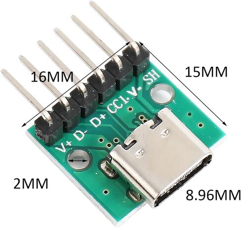 20 Pcs USB 3.1 Type C Connector Board DIY Serial Basic Breakout Female Connector USB Type C Breakout Board with PCB Converter Board for Data Line Wire Cable Transfer in Kuwait