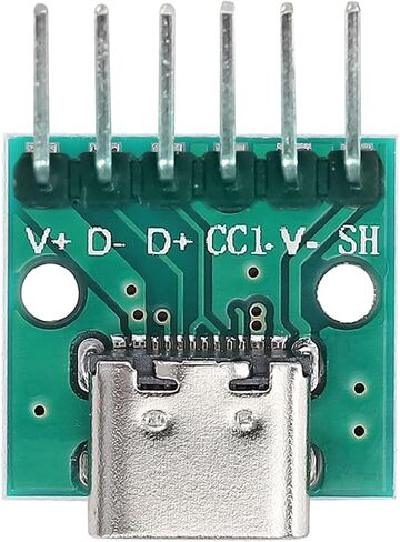 20 Pcs USB 3.1 Type C Connector Board DIY Serial Basic Breakout Female Connector USB Type C Breakout Board with PCB Converter Board for Data Line Wire Cable Transfer in Kuwait