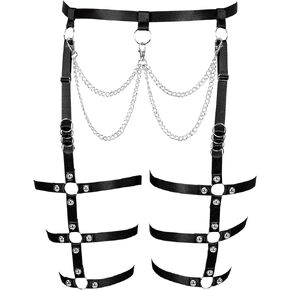 Women's Body Harness Leg Garter Belt Tight-fitting Plus Size Cutout Thigh Gothic Carnival Halloween Wife Gift