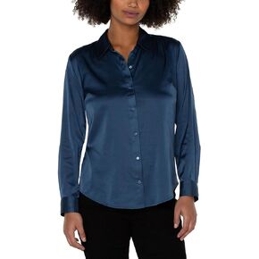 Liverpool Women's Button Front Woven Blouse