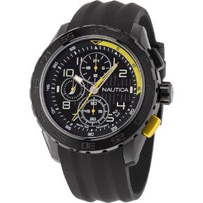 Nautica Men's NAPNSS302 NST 101 Black Silicone Strap Watch