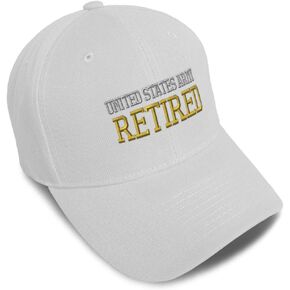 Custom Baseball Cap United States Army Retired A Embroidery Strap Closure