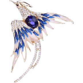 Crystal Phoenix Bird Brooch Pin,Colorful Rhinestone Flame Fire Bird Lapel Pins Fashion Jewelry Accessories Gifts for Women Ladies Clothing