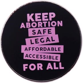 KAWADU Keep Abortion Safe Legal Affordable Enamel Brooch Pin Metal Badges Lapel Pins Brooches Jackets Jeans Fashion Jewelry Accessories