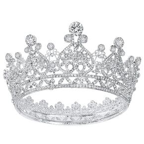 AOPRIE Victoria 1870s Crown for Women Silver Crystal Tiara for Girls Queen Crowns and Tiaras princess Hair Accessories for Wedding Prom Bridal Party Halloween Costume Christmas birthday Gifts
