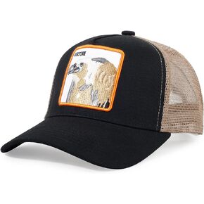 Trucker Hat Men Animal Snapback Hats Adjustable Embroidered Baseball Cap Mesh Breathable Square Patch Women Caps
