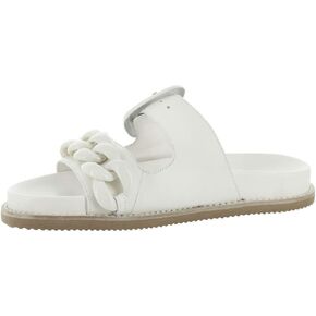 Vince Camuto Womens Kenendys Leather Slip On Slide Sandals