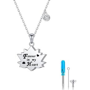 JZMSJF S925 Sterling Silver Butterfly Heart Urn Necklace for Ashes Cremation Memorial Keepsake Jewelry for Women