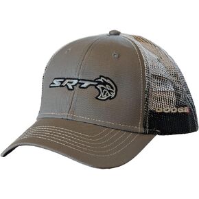 Dodge SRT Hellcat Gravel Snapback Trucker Hat - Black/Grey/White, Black/Red/Offwhite, One size
