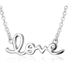 Cursive Love Necklace | 925 Sterling Silver