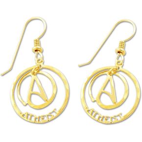 Circle A for Atheist Two Part Earrings - [3/4" Diameter]