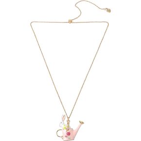 Betsey Johnson Bunny Pendant Slider Necklace