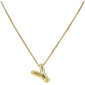 Gold Balloon Initial Necklaces for Women Initial A-Z Letter Pendant Alphabe Necklace For Teen Girls Girlfriend Charm Simple Jewerlry Gift